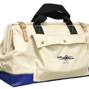 Canvas duffel bag with small airplane logo