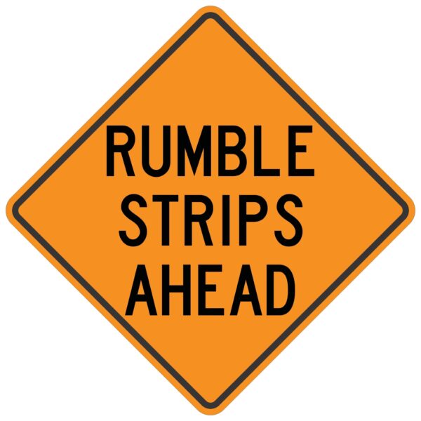 Roll-Up Sign, "Rumble Strips Ahead", Superbright