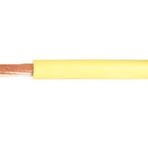 Yellow insulated stranded copper electrical wire