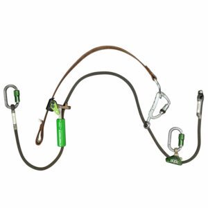 Adjustable arborist safety lanyard with carabiners