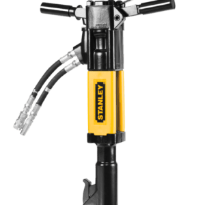Stanley pneumatic jackhammer against black backdrop