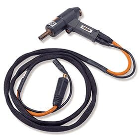 Handheld hot air gun with braided hose
