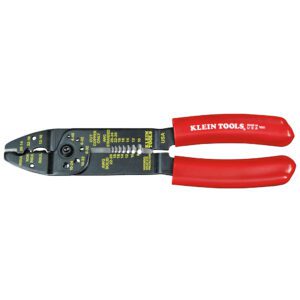 Wire stripper with red handles, Klein Tools.