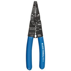 Klein Tools blue-handled wire stripper pliers