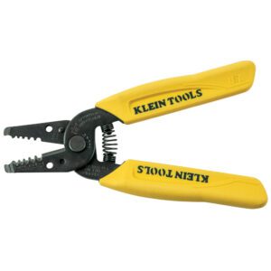 Yellow-handled Klein Tools wire stripper.