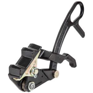 Black metal strapping tensioner tool.