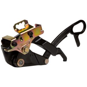 Wire grip tool on white background.