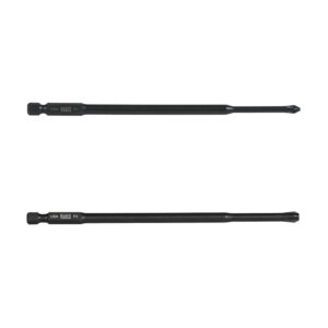 Two long black Phillips screwdriver bits