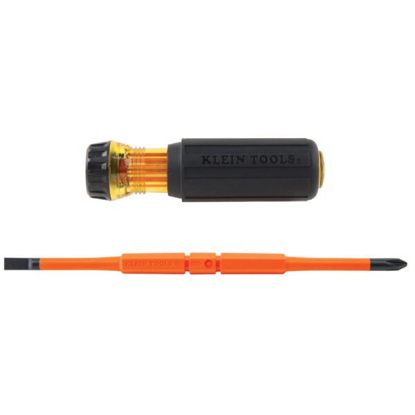 Flip-Blade Insulated Screwdriver, 2-in1, Ph Bit #2, Sl Bit 1/4-Inch - Image 6