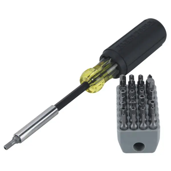 Magnetic Screwdriver with 32 Tamperproof Bits