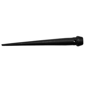 Tapered black plastic garden drip stake