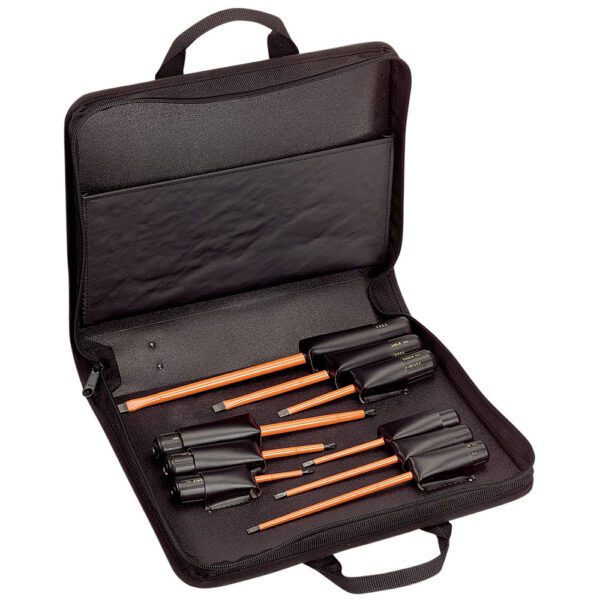 Screwdriver Set, 1000V Insulated Slotted and Phillips, 9-Piece