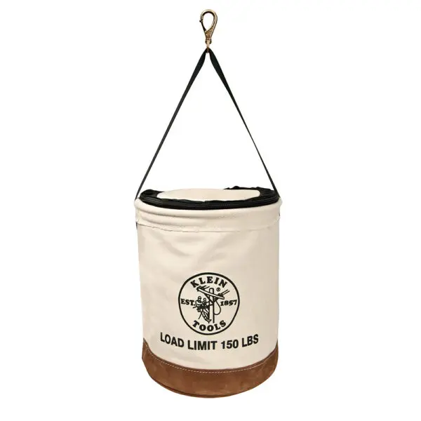 Canvas Bucket with Closing Top, 17-Inch