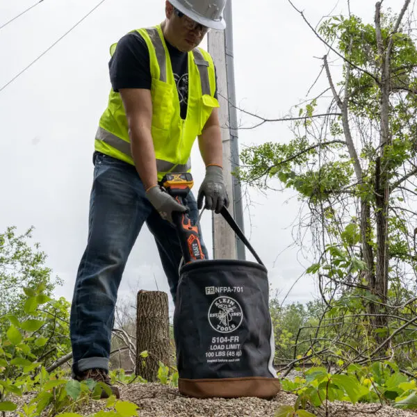 Canvas Bucket, Flame-Resistant, 12-Inch - Image 2