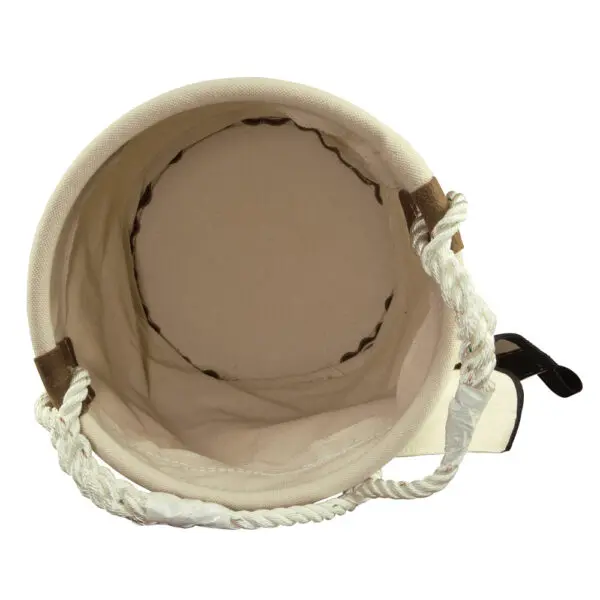 Leather Bottom Bucket with Top - Image 4