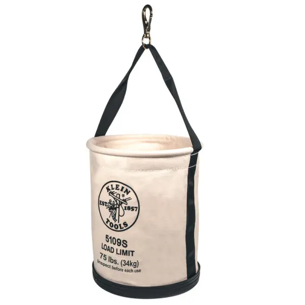 Canvas Bucket, Straight Wall with Swivel Snap, 12-Inch - Image 2