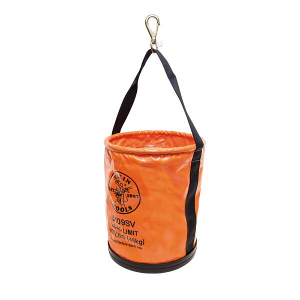 Utility Bucket, Vinyl Tool Bucket with Swivel Snap, 12-Inch - Image 2