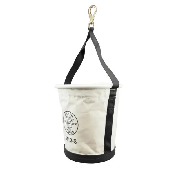 Tapered-Wall Bucket with Swivel Snap Hook, Canvas