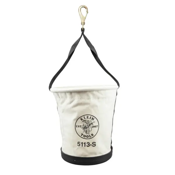 Tapered-Wall Bucket with Swivel Snap Hook, Canvas - Image 2