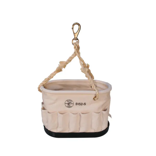 Canvas Bucket, 41-Pocket Oval Bucket with Swivel Snap