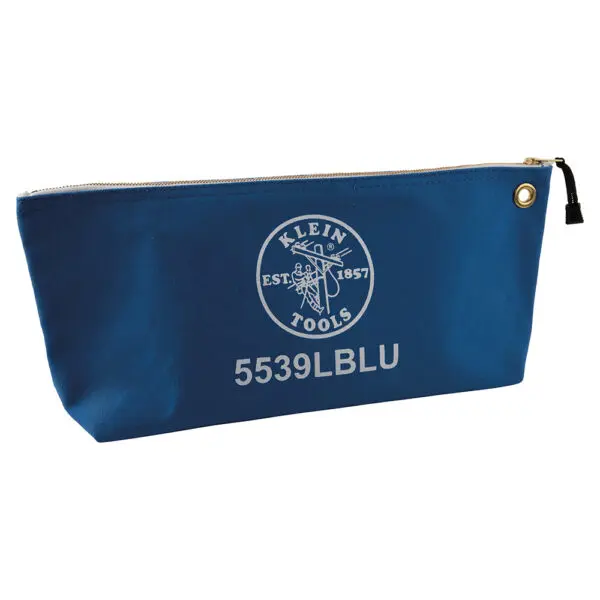 Zipper Bag, Large Canvas Tool Pouch, 18-Inch, Blue