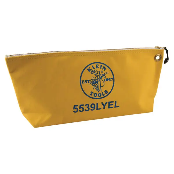 Zipper Bag, Large Canvas Tool Pouch, 18-Inch, Yellow