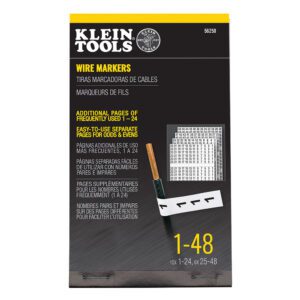 Klein Tools wire markers packaging.