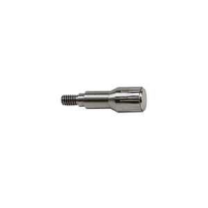 Metal screw with cylindrical head.