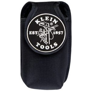 Black Klein Tools nylon tool pouch with logo