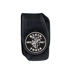 Black Klein Tools belt pouch with logo