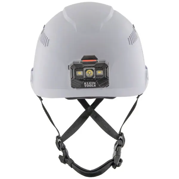 Safety Helmet, Vented-Class C, with Rechargeable Headlamp, White - Image 5