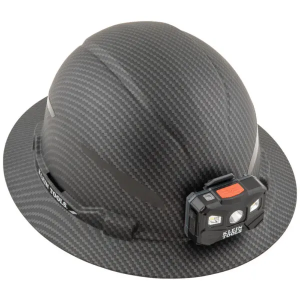 Hard Hat, Premium KARBNâ„¢ Pattern, Non-Vented Full Brim, Class E, Lamp - Image 4