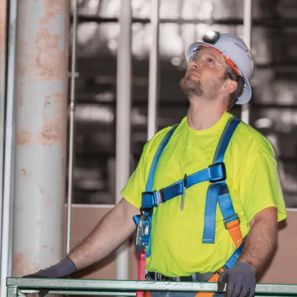 Hard Hat, Vented, Full Brim with Rechargeable Headlamp, White - Image 2