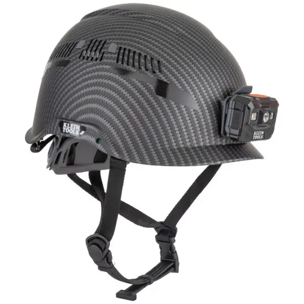 Safety Helmet, Premium KARBNâ„¢ Pattern, Vented, Class C, Headlamp - Image 2