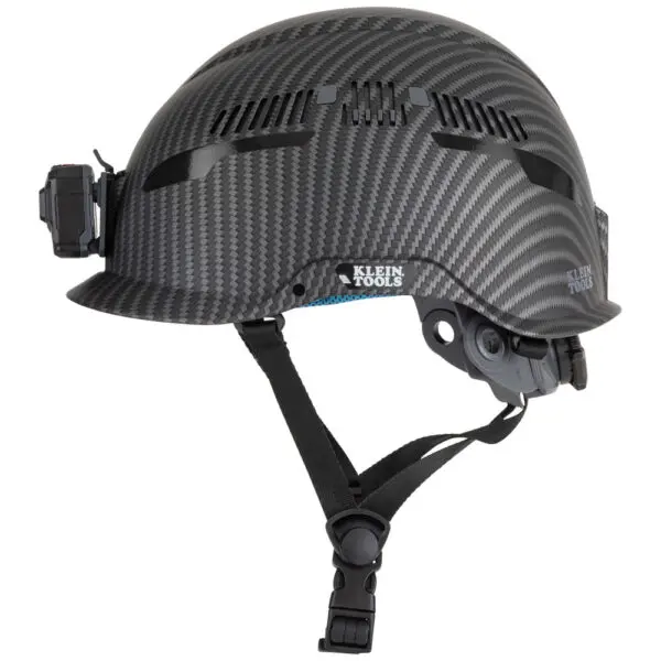 Safety Helmet, Premium KARBNâ„¢ Pattern, Vented, Class C, Headlamp - Image 4