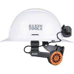 Klein Tools white hard hat with ear protection