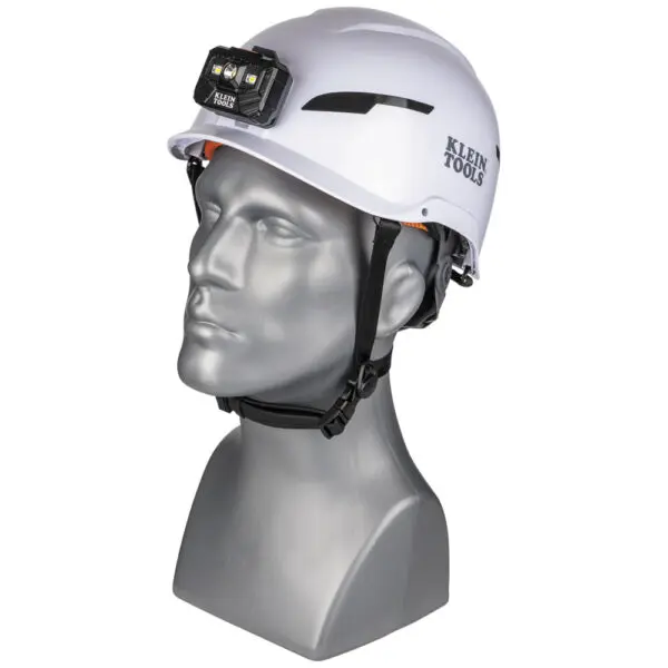 Safety Helmet, Type-2, Non-Vented Class E, with Rechargeable Headlamp - Image 3