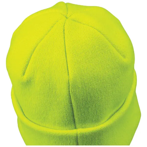 Heavy Knit Hat, High-Visibility Yellow, Patch Logo - Image 5