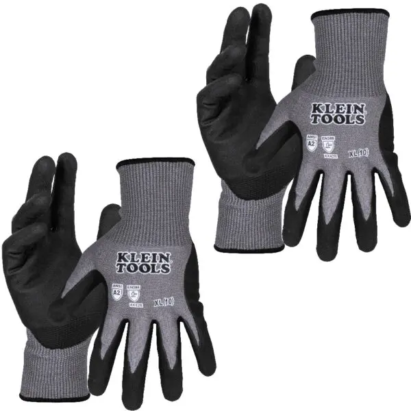 Knit Dipped Gloves, Cut Level A2, Touchscreen, X-Large, 2-Pair