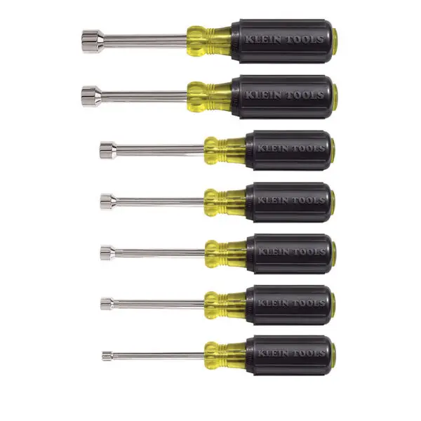 Nut Driver Set, 3-Inch Shafts, Cushion-Gripâ„¢, 7-Piece