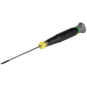 Black-handled precision Phillips screwdriver