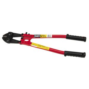 Red-handled Klein Tools bolt cutters