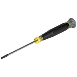 Precision screwdriver with black and yellow handle