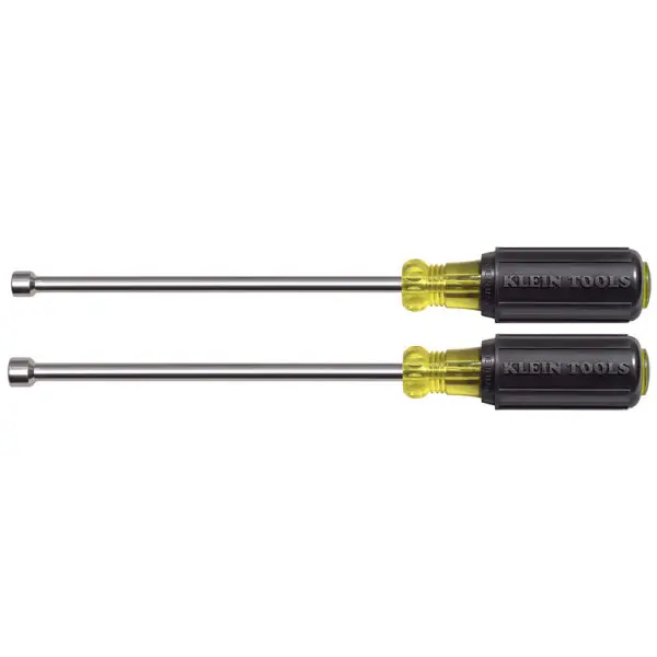 Nut Driver Set, Magnetic Nut Drivers, 6-Inch Shafts, 2-Piece