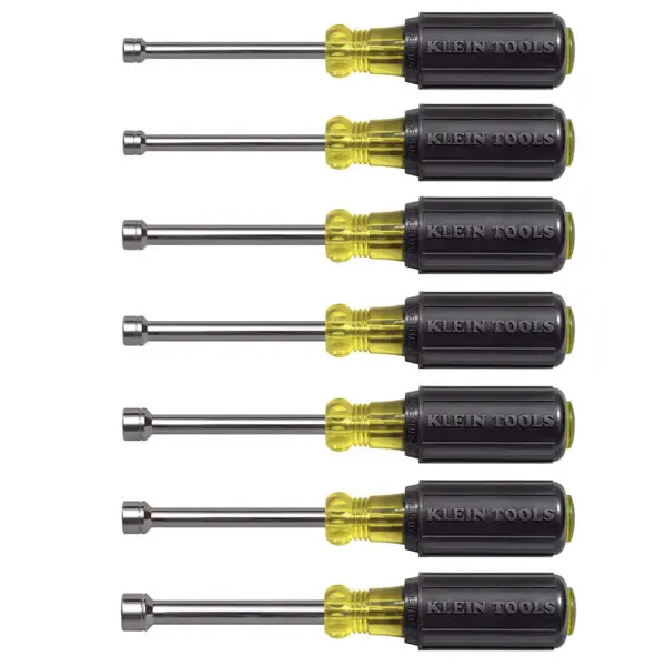 Nut Driver Set, Metric Nut Drivers, 3-Inch Shafts, 7-Piece