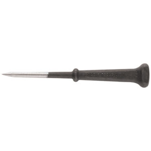 Metal center punch with black handle