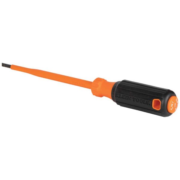 Insulated Screwdriver, 3/16-Inch Cabinet, 6-Inch Round Shank