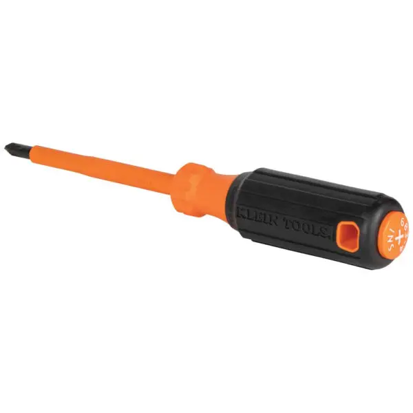 Insulated Screwdriver, #2 Phillips, 4-Inch Round Shank