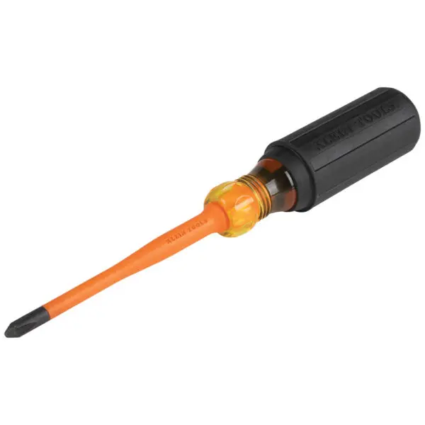 Slim-Tip Insulated Screwdriver, #2 Phillips, 4-Inch Round Shank