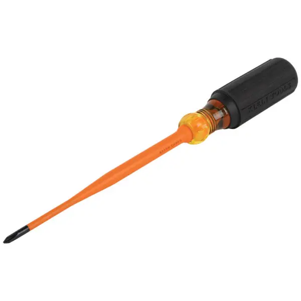 Slim-Tip 1000V Insulated Screwdriver, #1 Phillips, 6-Inch Round Shank